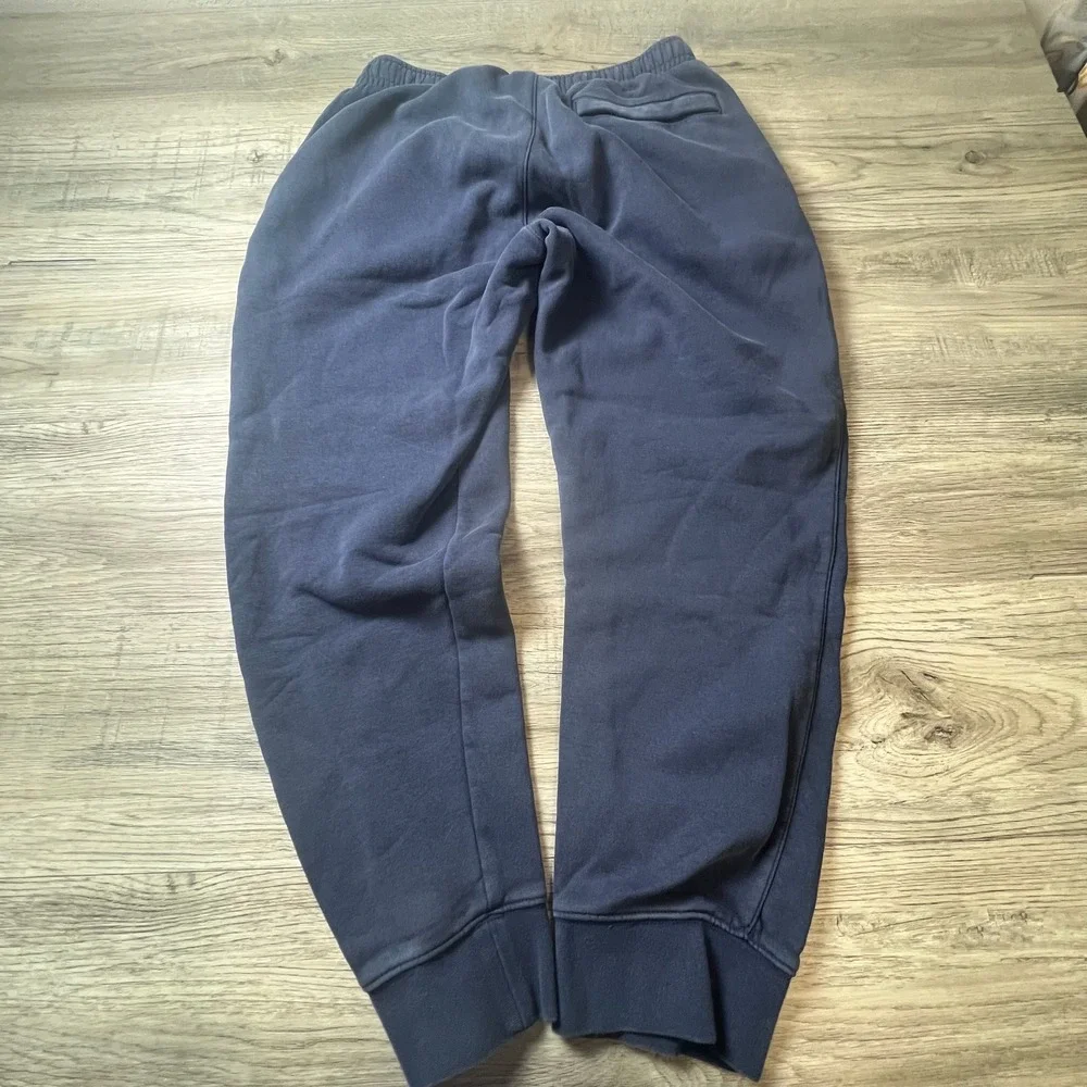 Nike‎ Joggers Mens Large Navy Blue Fleece Sweatpants Embroidered Logo Sportswear